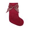 Decorative Big Bow Christmas Stocking Velvet Candy Bag Christmas Pendant Hanging Stocking Christmas Decoration