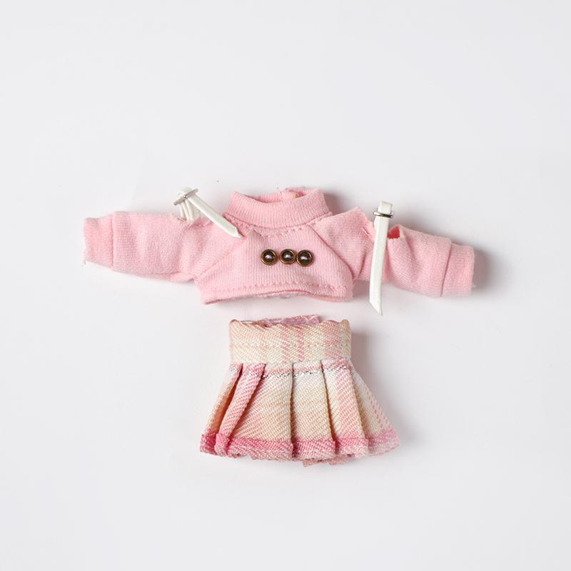 OB11 Kleidung Blau Bauchnabelfreies Sweatshirt und Rock Anzug für Ob11 1/12 Puppe Outfit Tägliche Lässige Accessoires für Kinder DIY