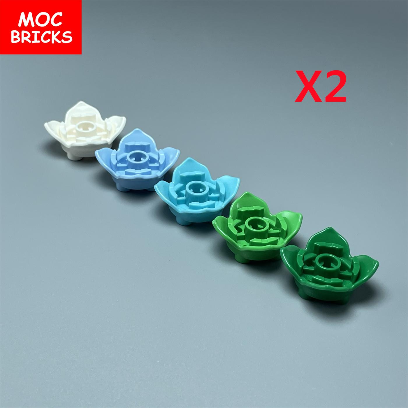 

10pcs/lot MOC Bricks Plant Flower 4 Petals Compatible Assembles Particles 15469 Building Blocks Parts story Bulk Model Toys