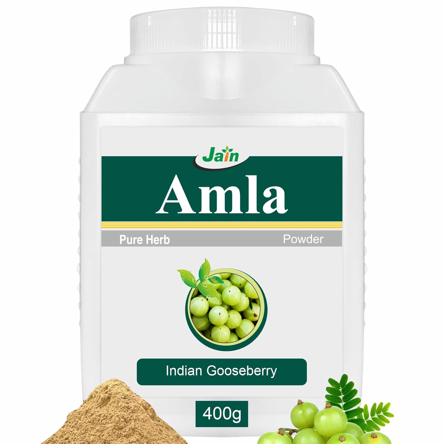 

Jain Amla Phyllanthus Emblica, Indian Gooseberry Powder, Pure Amla Powder 100% | 400gm 0.8lbs