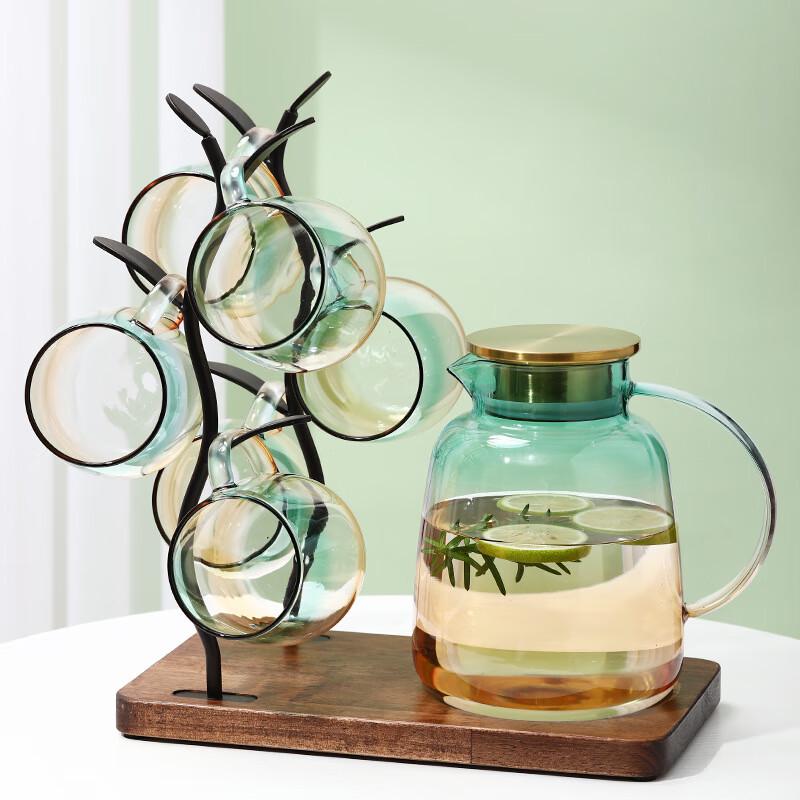 Shijiana Large Capacity Glass Pitcher & Cup Set