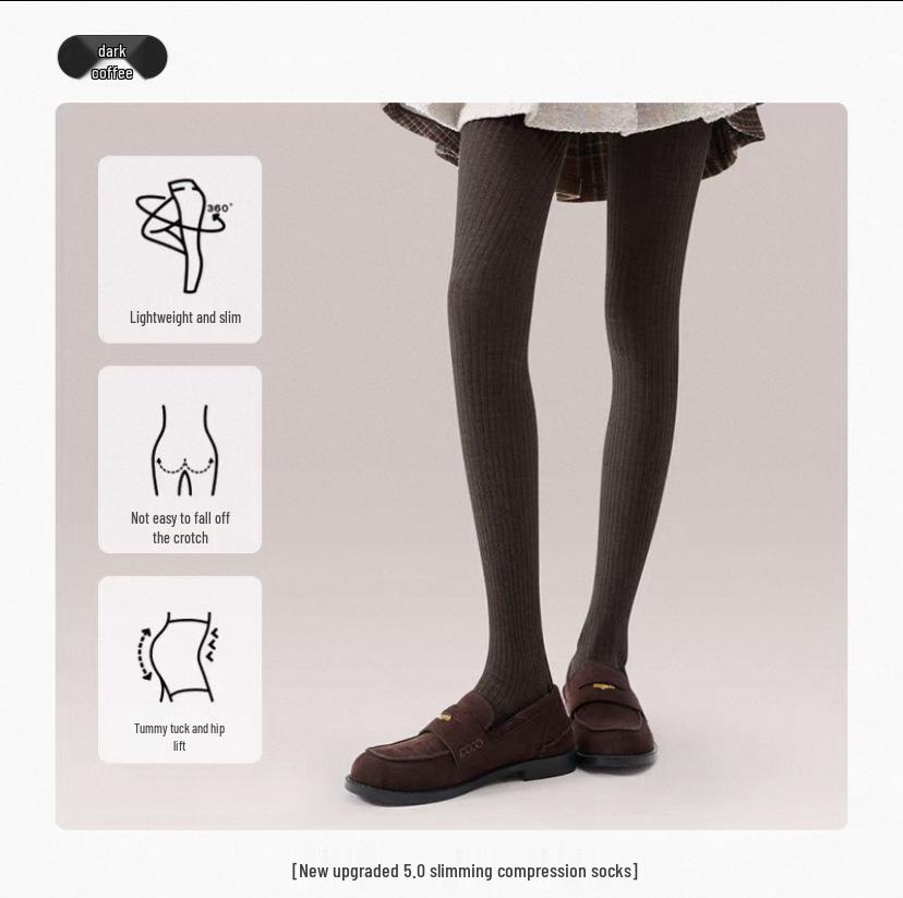 Women's Thickened Wool Cable Knit Pantyhose - Cashmere Warm, Vertical Stripe, Hip-Lifting Leggings with Right-Angle Heel for Autumn & Winter