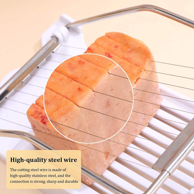 Slicer,Multipurpose Luncheon Meat Slicer,Stainless Steel Wire Egg Slicer,Cuts 10 Slices For fruit,Onions,Soft Food and Ham