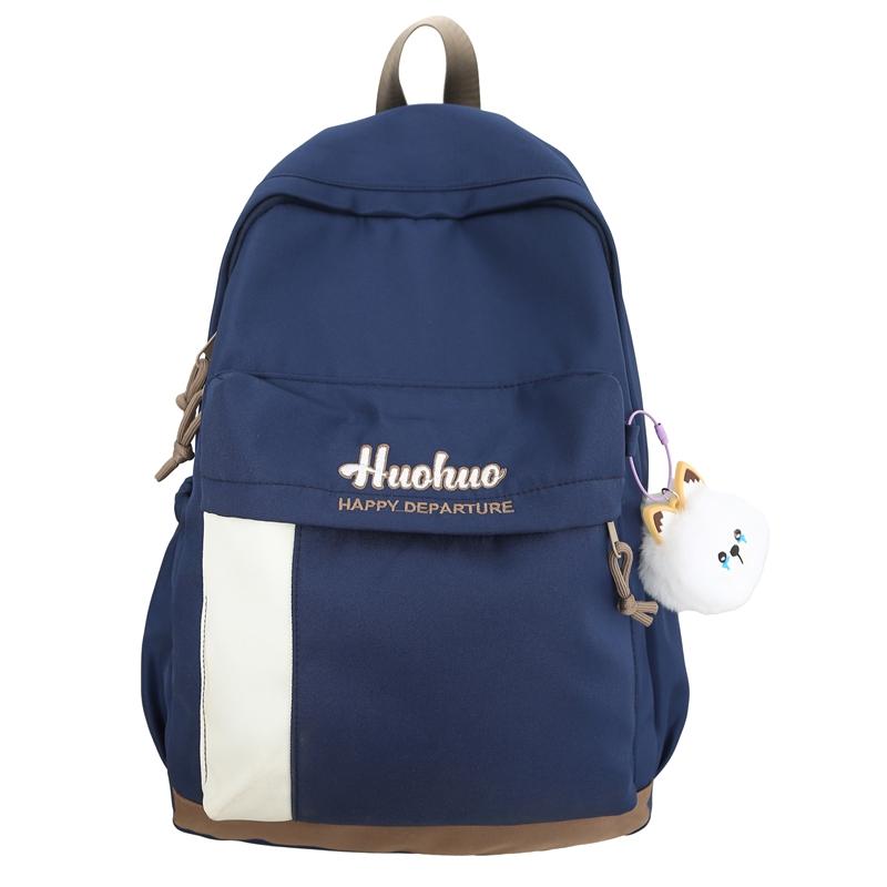 Школьный рюкзак с цветными блоками для учеников средней школы — фото 18