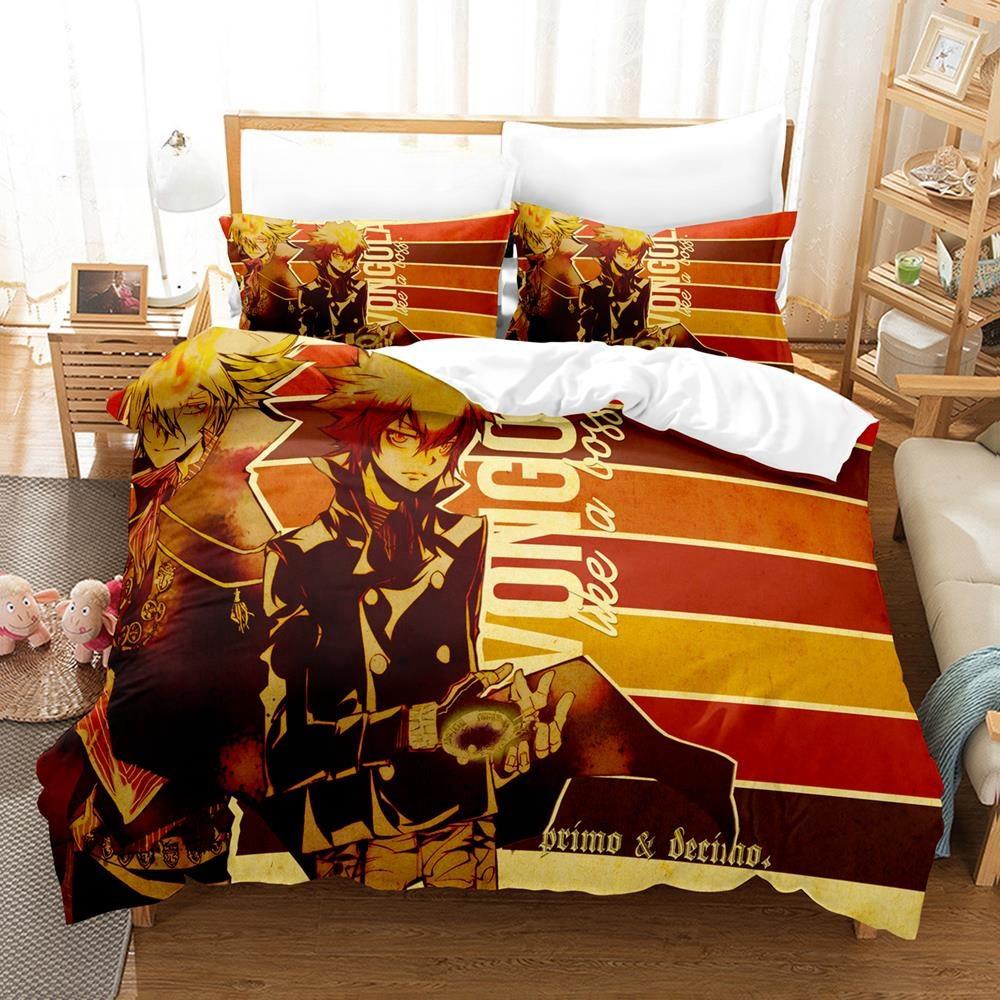 New 3D Anime Hitman Reborn Bedding Set Single Twin Full Queen King Size Bed Set Adult Kid Bedroom Duvet Cover Sets Home Textiles