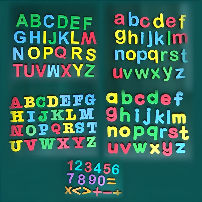 Multi Colored English Letter Magnetic Stickers Numerical Refrigerator Magnetic Stickers Letter Spelling Education Children's Toy
