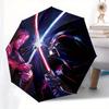 1pc Lightsaber Duel Themed Automatic Opening and Closing Umbrella - Suitable for All Occasion Gift-d0807063