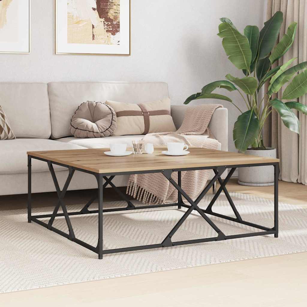 Artisan Oak Coffee Table 100 x 100 x 40 cm Particleboard