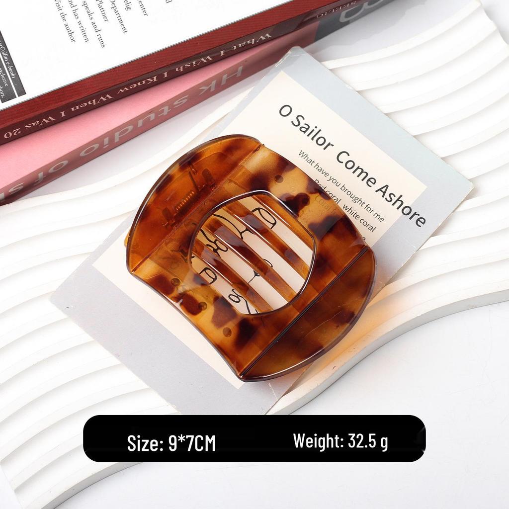 Hohle Quadratische Fünfzahn-Haarklammer: Vielseitiger horizontaler Clip für Kopfbedeckungen und Haarstyling