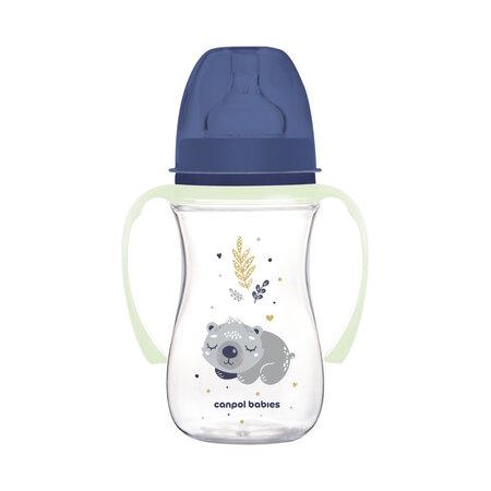 CANPOL 35/237 Anti-colic bottle 240ml EasyStart Sleepy Koala blue