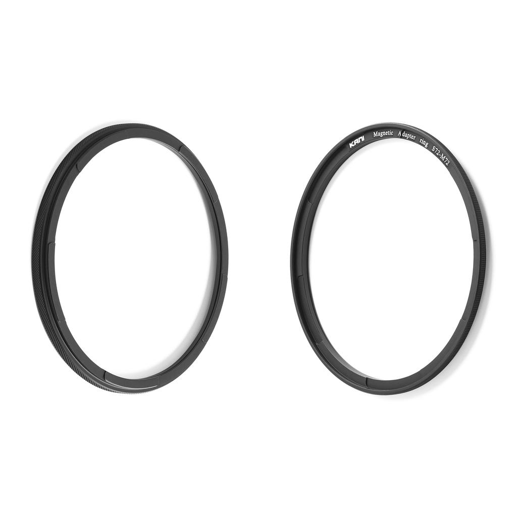 KANI 72mm Magnetic Quick Release Magnetic Holder and Adapter Set Knurled Filter Set with Black Aluminum Filter Part Number 816832 S72-M72, Anti-Slip