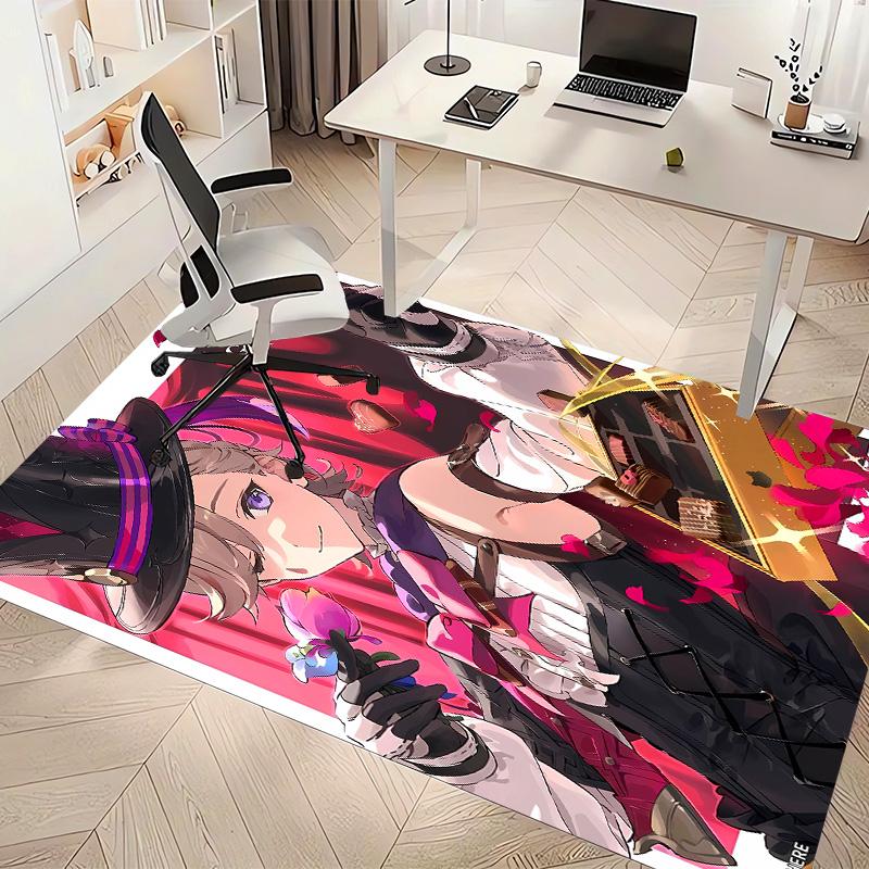 Genshin Impact Lynette Printed Absorbent Washable Carpet, Non-Slip Bathroom Mats, Kitchen Rugs, Yoga Mat,Living Room Entrance, Camping Picnic Rugs