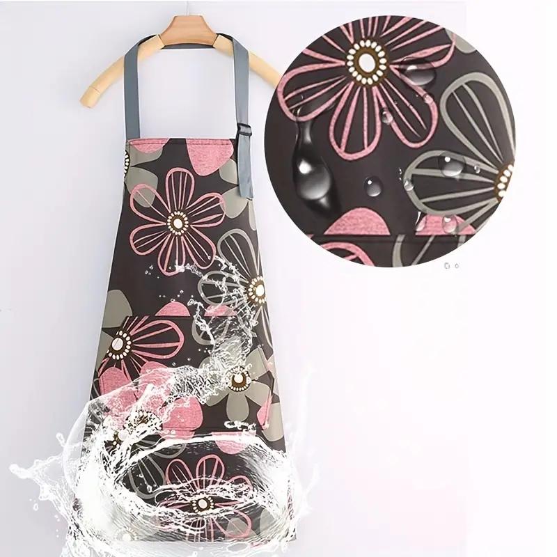 Oil-repellent and waterproof apron gardening print waistband