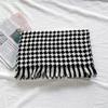 New Double-sided Diamond Plaid Scarf for Women In Winter European and American Imitation Cashmere Warm Tassel Shawl Thickened Cold Proof Scarf