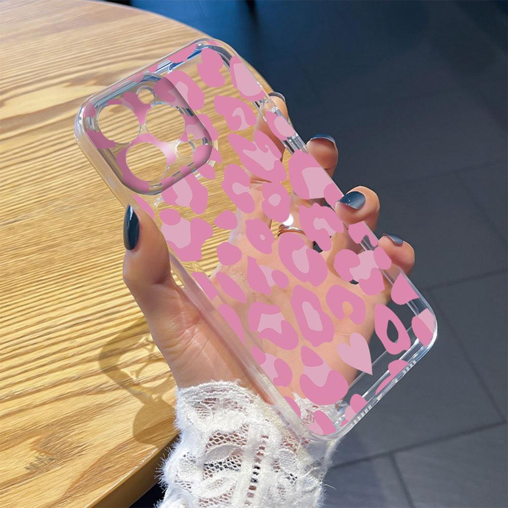 For iphone 13 Pro Max 11 12 Pro White Leopard Marble Artistic Women Phone Case Transparent Clear Silicone Shockproof Soft Cover
