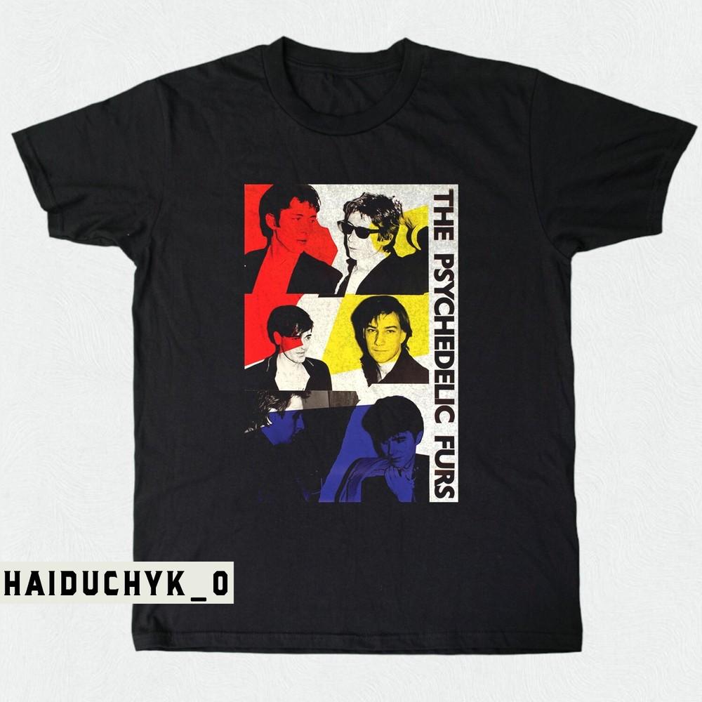 Psycheleclic Furs Инди-группа Унисекс Черная Футболка S-5XL Унисекс Футболка L
