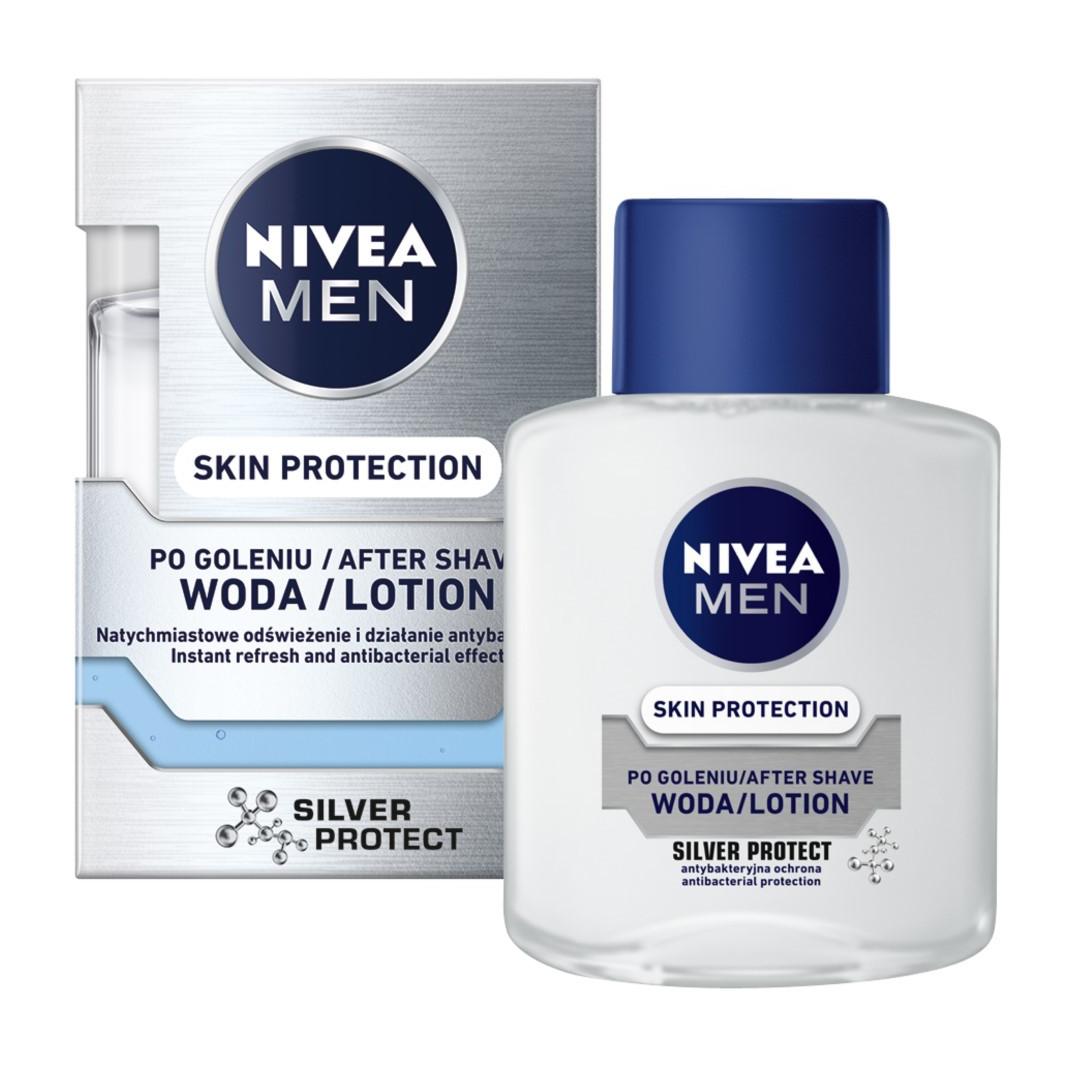 Lotion après-rasage Nivea Men Silver Protect, 100 ml – Soin apaisant après-rasage pour une fraîcheur longue durée