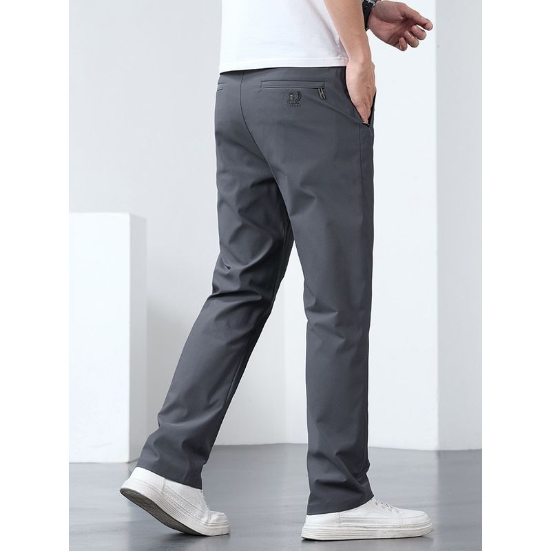 Zip-up Pockets! Light Luxury Business! Foreign Trade Cut the Tag off Casual Pants Men's Long Pants Straight Stretch Summer Thin