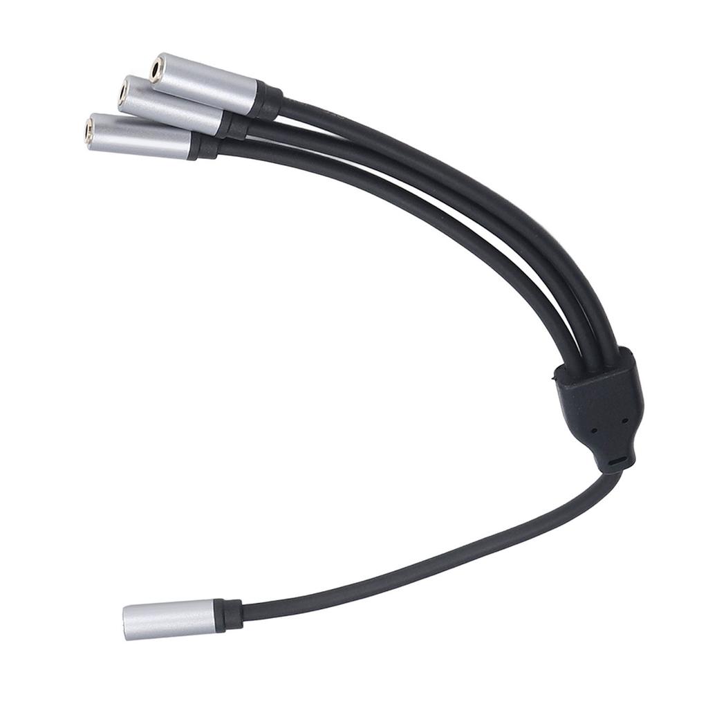 3.5mm Female to 3 X 3.5mm Adapter Cable Gold Plated HiFi Stereo AUX Splitter Cable for Computer