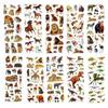 10 Sheets/set Wildlife Wild Animals Scrapbooking Bubble Puffy Stickers Tigers Lions stickers Kawaii