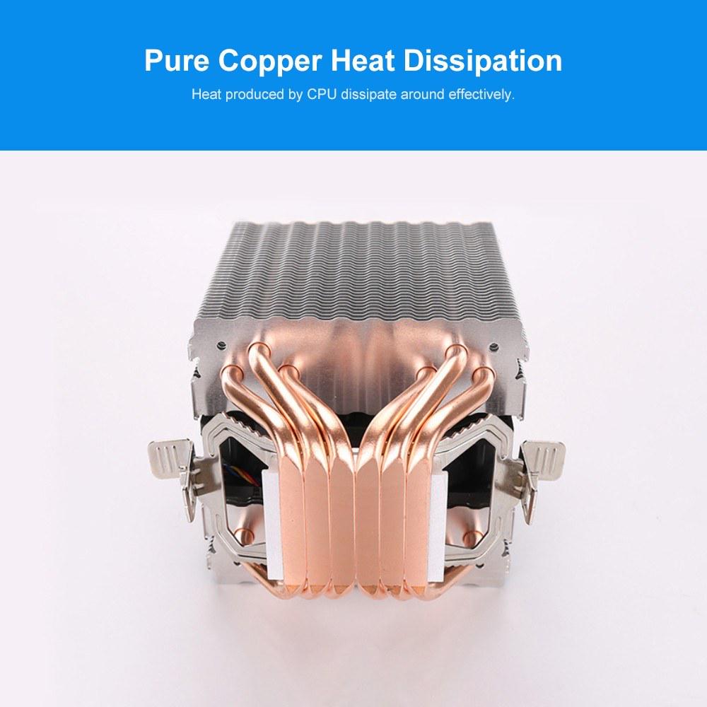 Buy HBKS Hydraulic CPU Cooler Heatpipe Fans Quiet Heatsink Radiator for ...