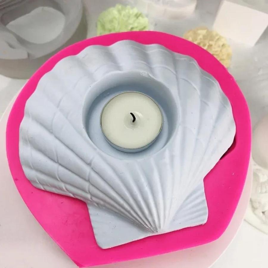 1 Pcs Shell Shaped Silicone Mold Handmade DIY Candle Soap Plaster Aroma Craft Mould Cake Decoration Baking Tool
