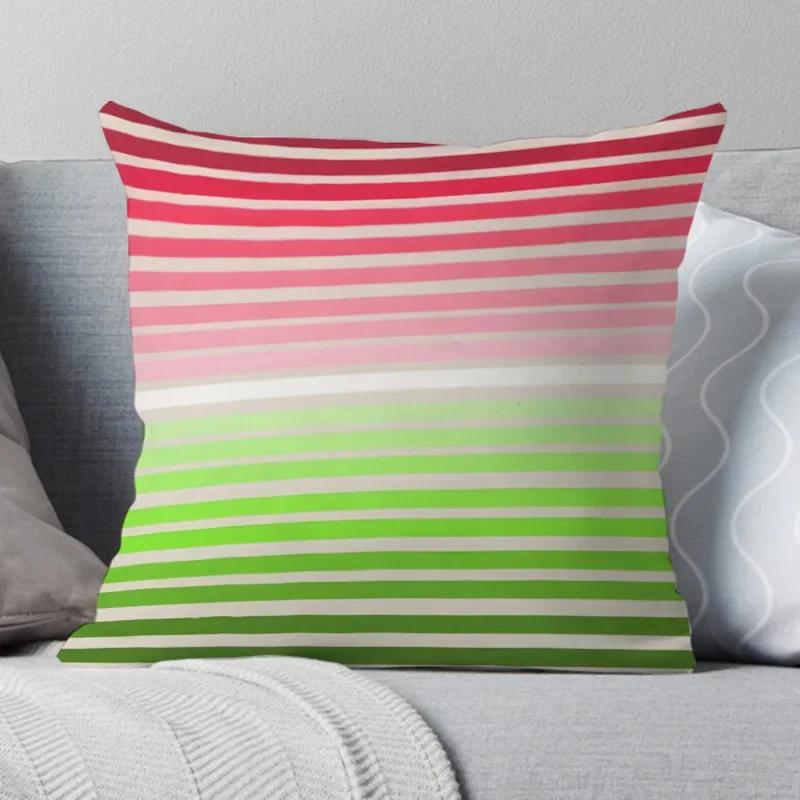 Cushion Cover Rainbow Geometric Polyester Pillow Sofa Chair Bed Living Room Decor