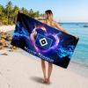 Hamburger SV Custom Beach Towel, Personalized Name Text Print, Football Logo Soft Quick‑Dry Towel Holiday Gift