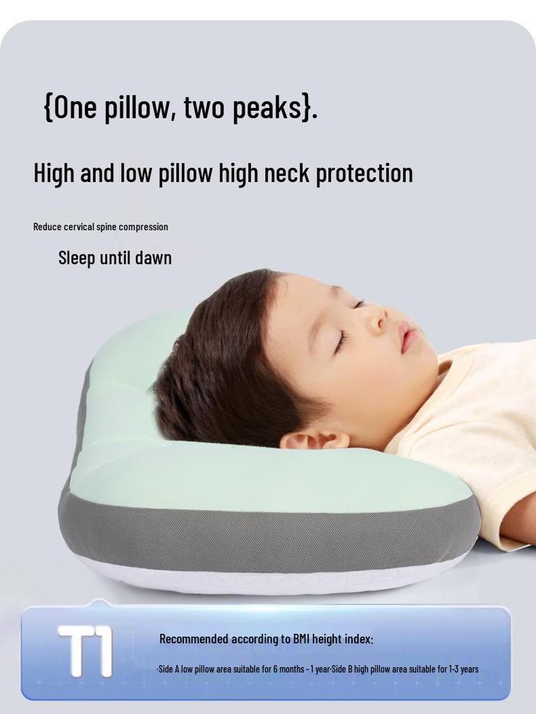 Children's Breathable Ice Silk Neck Pillow for Ages 6 Months To 8 Years, All-Season Kindergarten Use