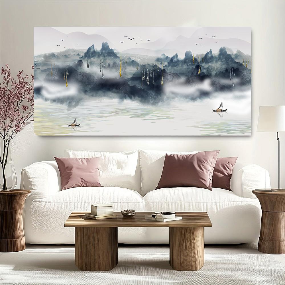 Abstract Mount Watercolor Mountains Poster Canvas Painting Impressionism Wall Art Picture Living Room Home Decor