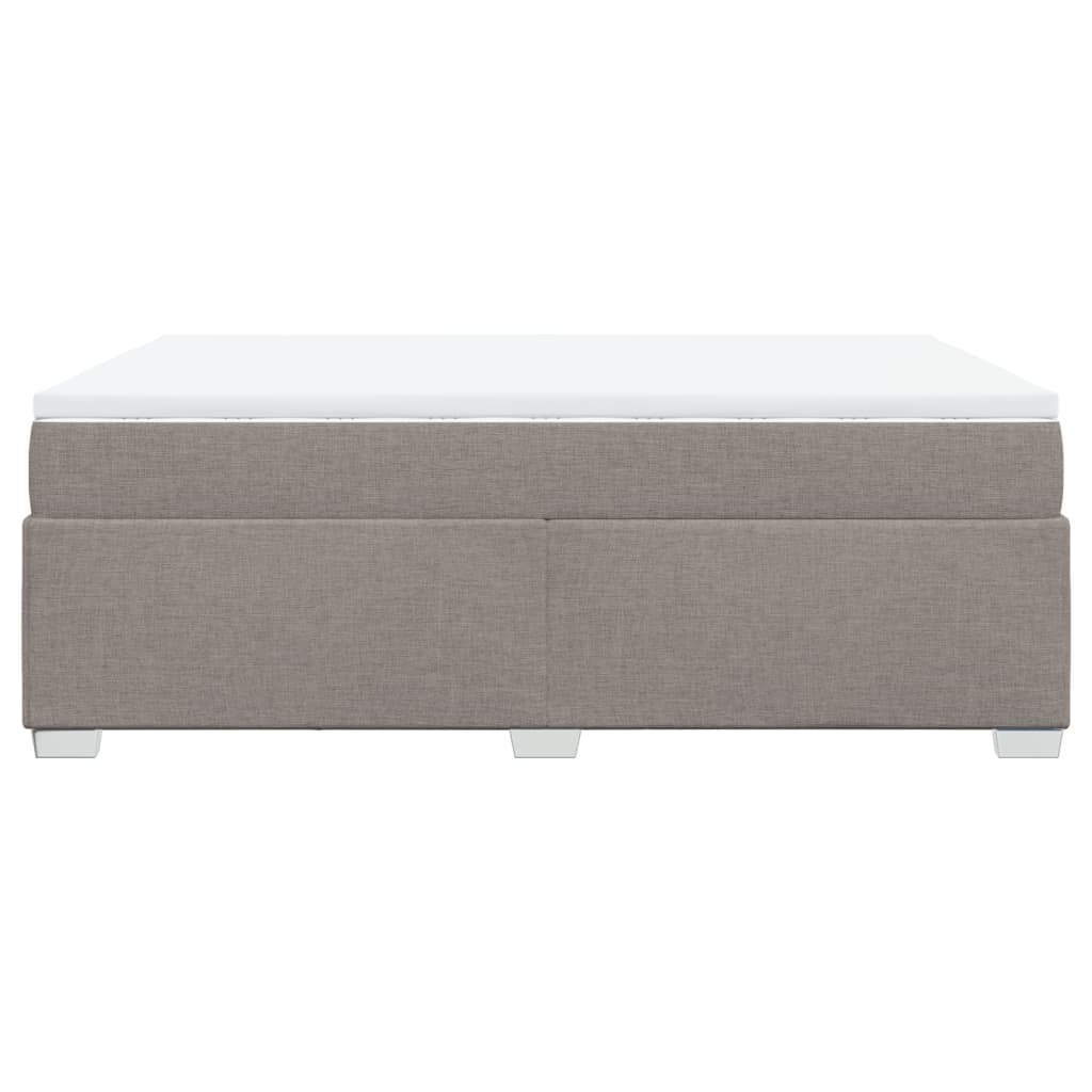 Vidaxl Letto Continentale Con Materasso, Taupe, Tessuto, 140X200 Cm