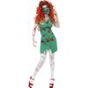Adult Witch Costume Green Dress With Blood Accents Perfect For Halloween Parties