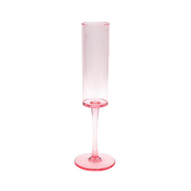 Champagne Flutes 5.5 OZ PET Champagne Glasses Stemmed Coupes Wedding Party Wine Cups Crystal Wine Cocktail Cup Toasting Glasses розовый
