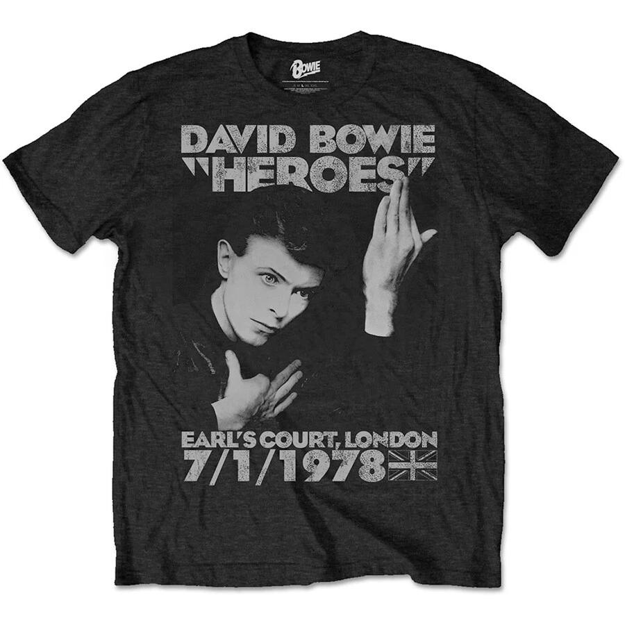 David Bowie - Heroes Earls Court - Black t-shirt XL