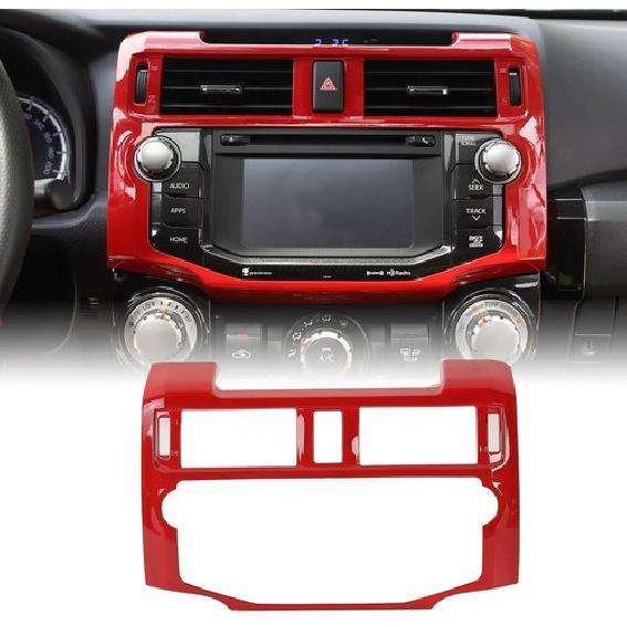 Centrol Console Dashboard GPS Navigation Panel Trim Cover for 4Runner 2010- красный