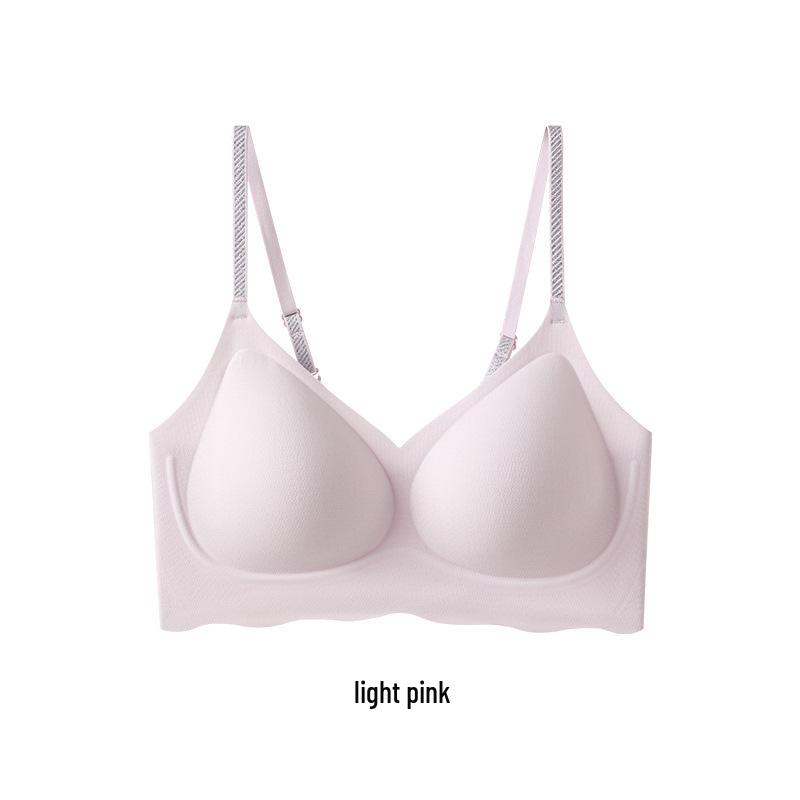 

Women s Seamless Wireless Camisole Bra with Breathable Glitter Straps and Soft Support 2XL (40/90ABC) світло-рожевий колір