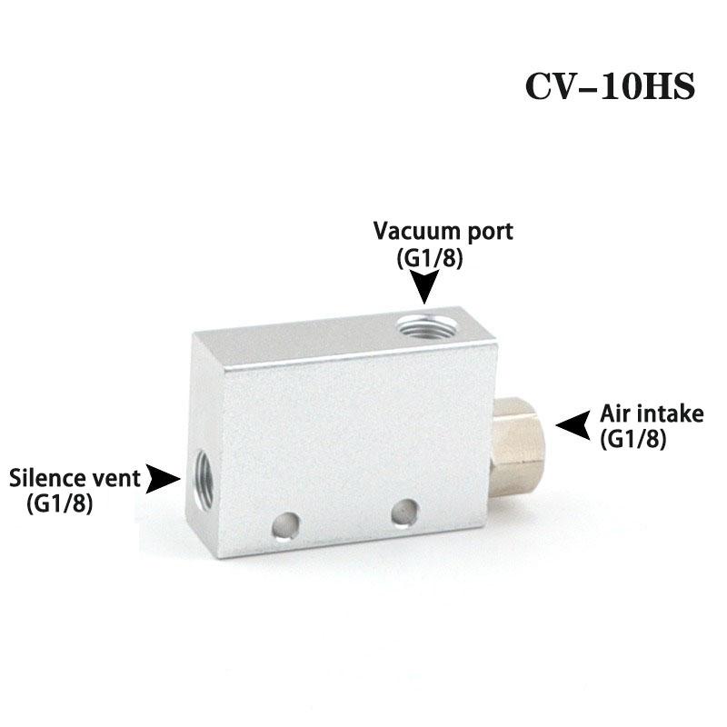 CV-Vakuumgenerator Luftauslass-Ejektor Druck Pneumatisch CV-10HS 15 20 25 30 Negative Control Valve Integrierter Vakuum-Ejektor