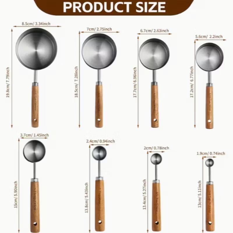 Stainless Steel Measuring Cup and Spoon Set