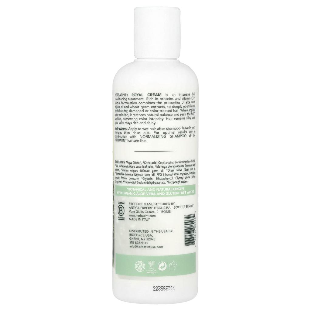 Herbatint Royal Cream Conditioner, Aloe Vera, Jojobaöl, Weizen, 8,79 fl oz (260 ml)