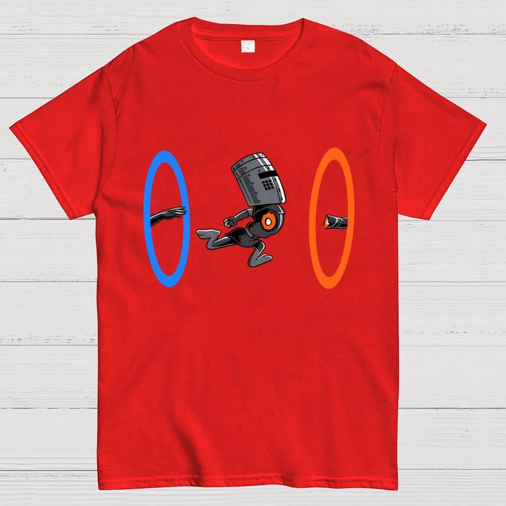 False Portal 100% Baumwolle Sommer Lässig Kühl Locker T-Shirt