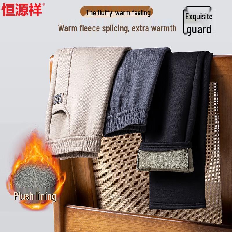 

Hengyuanxiang Women s Fleece-Lined Winter Straight-Leg Casual Pants 3XL