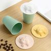 Piggy Silicone Cup Lid Heat Resistant Non-Slip Mug Cover Microwave Safe Cute Pig Cup Cover for Coffee Tea Hot Drinks