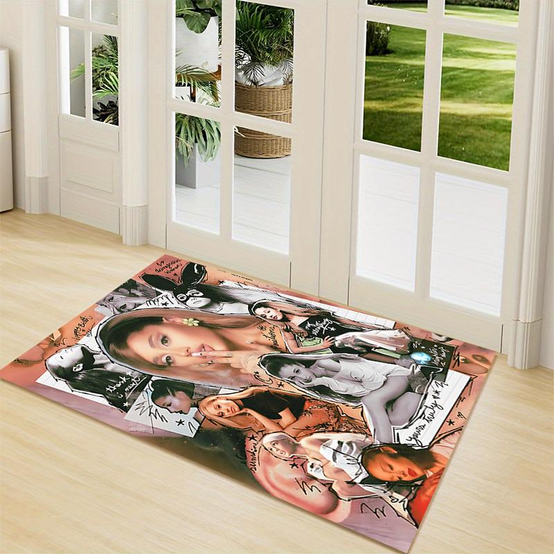 Ariana Grande Collage Carpet Rug Soft Washable Antislip Home Living Room Sofa Mats Personalized Christmas Rug