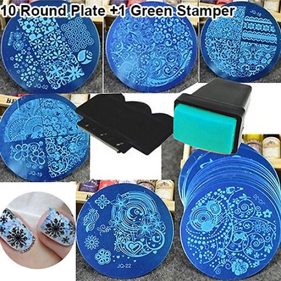Instrument Nail Art Stamper Scraper Stencil Dispozitive de îndepărtare a unghiilor Pile Glitter Mirror Powder