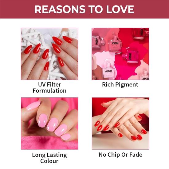 Nykaa Floral Carnival Nail Enamel - Rouge Rose (Shade No.137) (9ml)