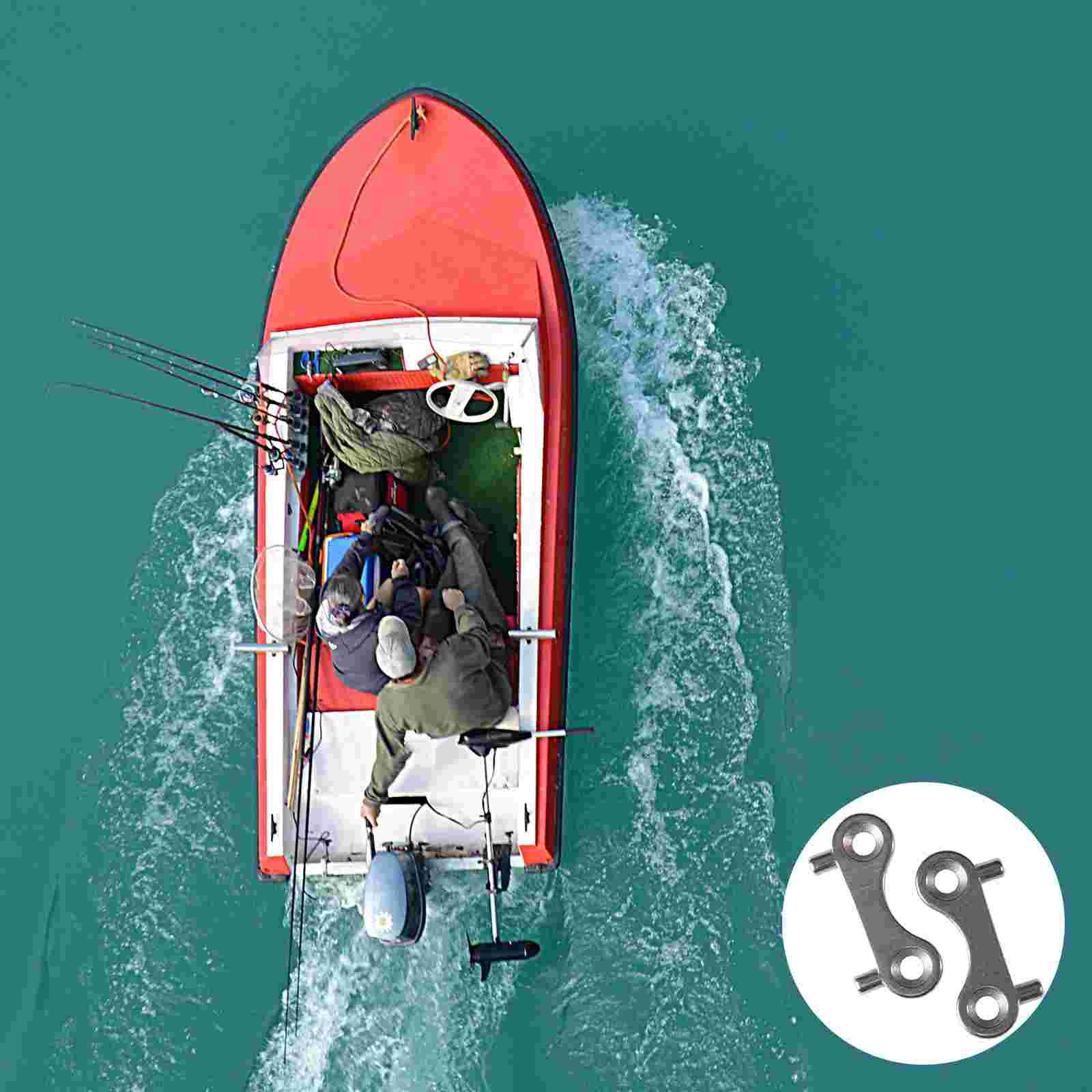 

2 шт. Нержавіюча сталь Газовий ключ Морська яхта Кришка паливного бака Замінний інструмент Ключ для водяного бака Ключі до палубної заливної пластини Човен срібний