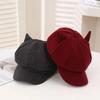 Adjustment Cat Ear Hat Cute Cat Ears Women Hat Retro British Beret Hat  Painter