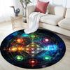 Chakra Round Area Rug,Carpet Rug for Living Room Bedroom Sofa Playroom Decor,Non-slip Floor Mat