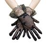 Ladies Summer Sunscreen Gloves, Mesh Bow, Black Lace Etiquette Gloves, Wedding Gloves
