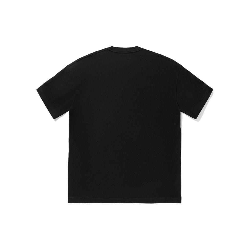 Li Ning Vital Series Solid Color Loose Casual Short Sleeve T-Shirt Unisex Tops Black AHSTB11-5